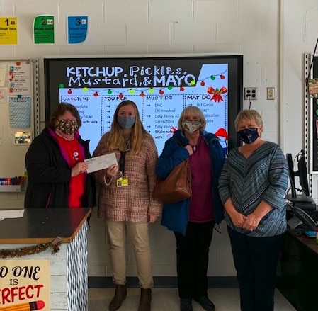 2022 Winner - JLCNR Membership Chair, Linda Lepper; South Jefferson Central School Winner, Taylor Hamilton; JLCNR Treasurer, Margaret Bootie; and SJSD
 Co-President, Ellen Mocluski.